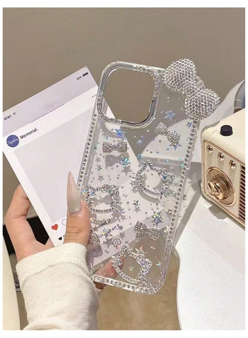هالو كيتي يضيف Hello Kitty Case iPhone 16 Pro Max مع أحجار الراين اللامعة لمسة فاخرة وأنيقة إلى هاتفك. - Image 2